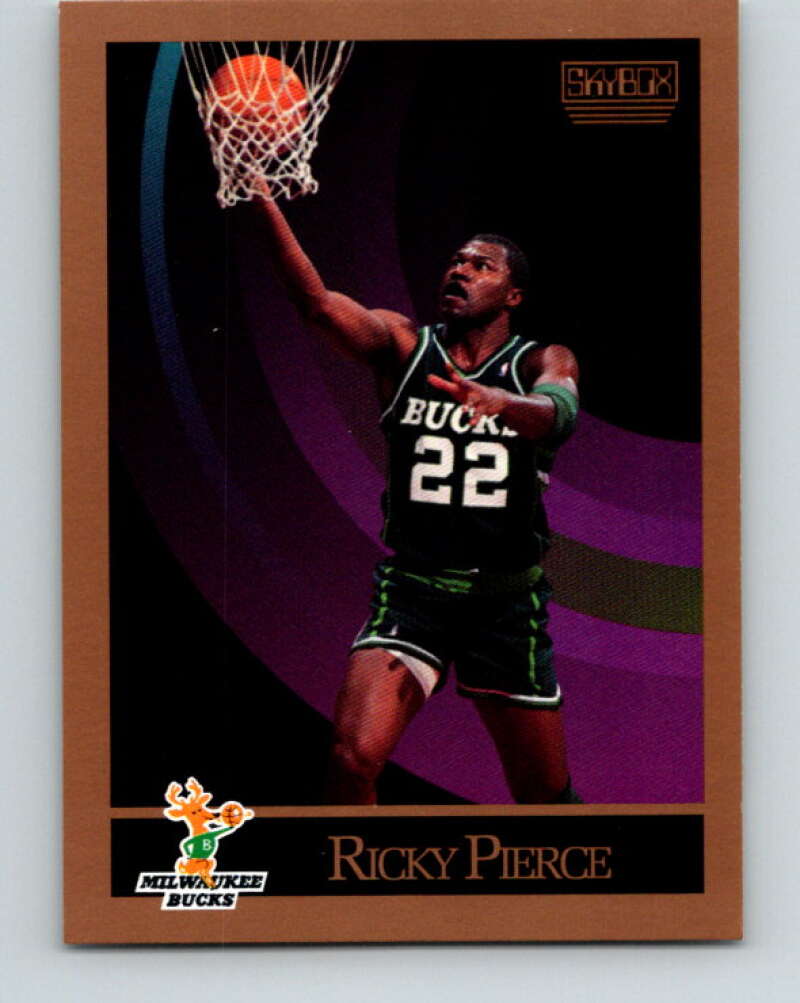 1990-91 SkyBox #162 Ricky Pierce Mint Milwaukee Bucks Image 1