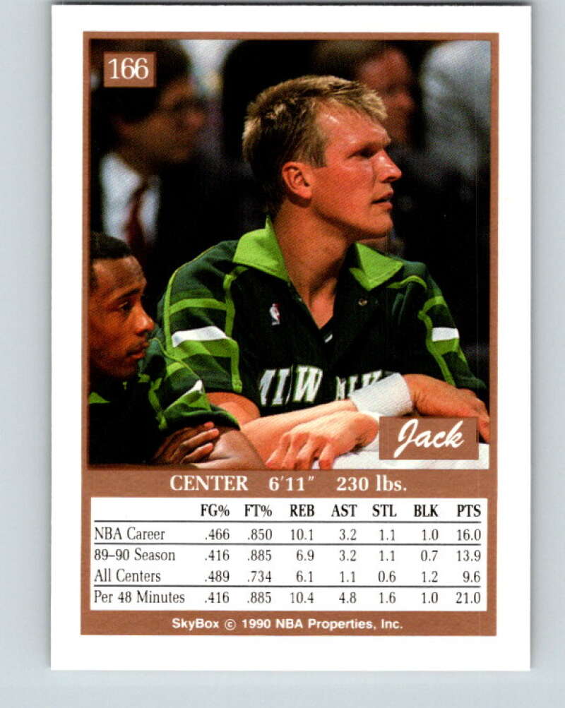 1990-91 SkyBox #166 Jack Sikma Mint Milwaukee Bucks Image 2
