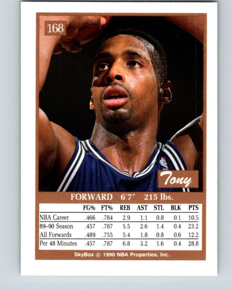 1990-91 SkyBox #168 Tony Campbell Mint Minnesota Timberwolves Image 2