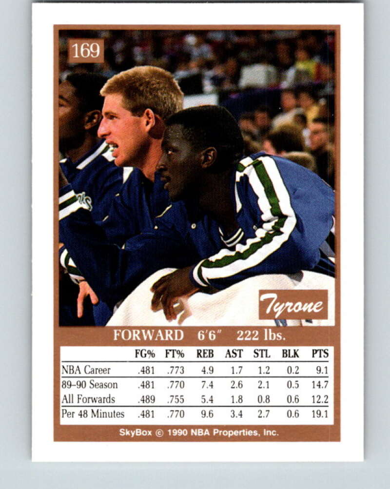 1990-91 SkyBox #169 Tyrone Corbin Mint Minnesota Timberwolves Image 2