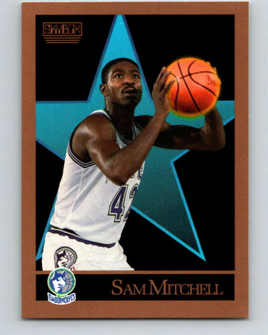 1990-91 SkyBox #171 Sam Mitchell Mint RC Rookie Minnesota Timberwolves  Image 1