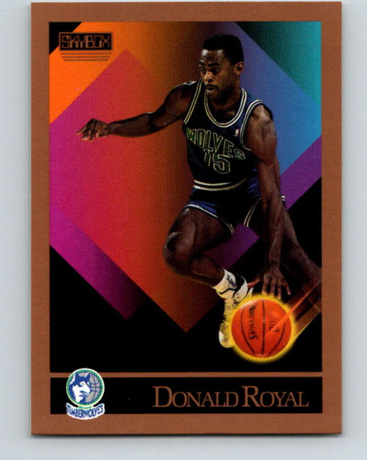 1990-91 SkyBox #174 Donald Royal Mint RC Rookie SP Minnesota Timberwolves  Image 1
