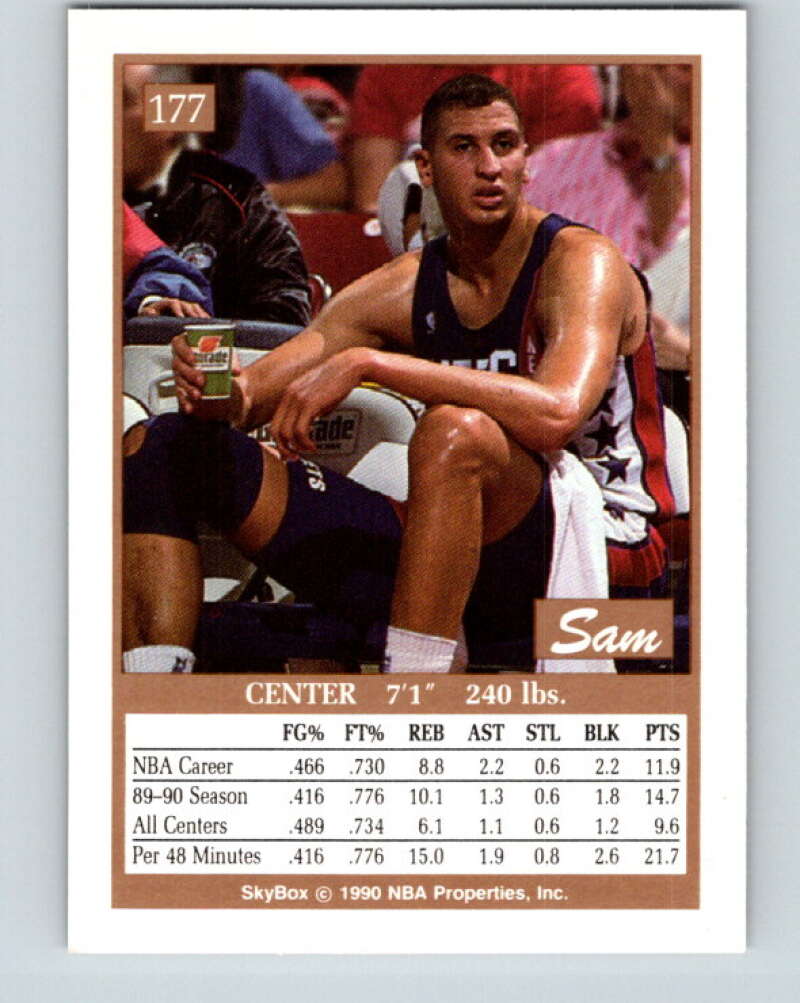 1990-91 SkyBox #177 Sam Bowie Mint New Jersey Nets Image 2