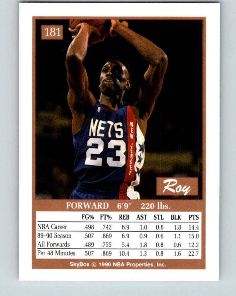 1990-91 SkyBox #181 Roy Hinson Mint New Jersey Nets  Image 2