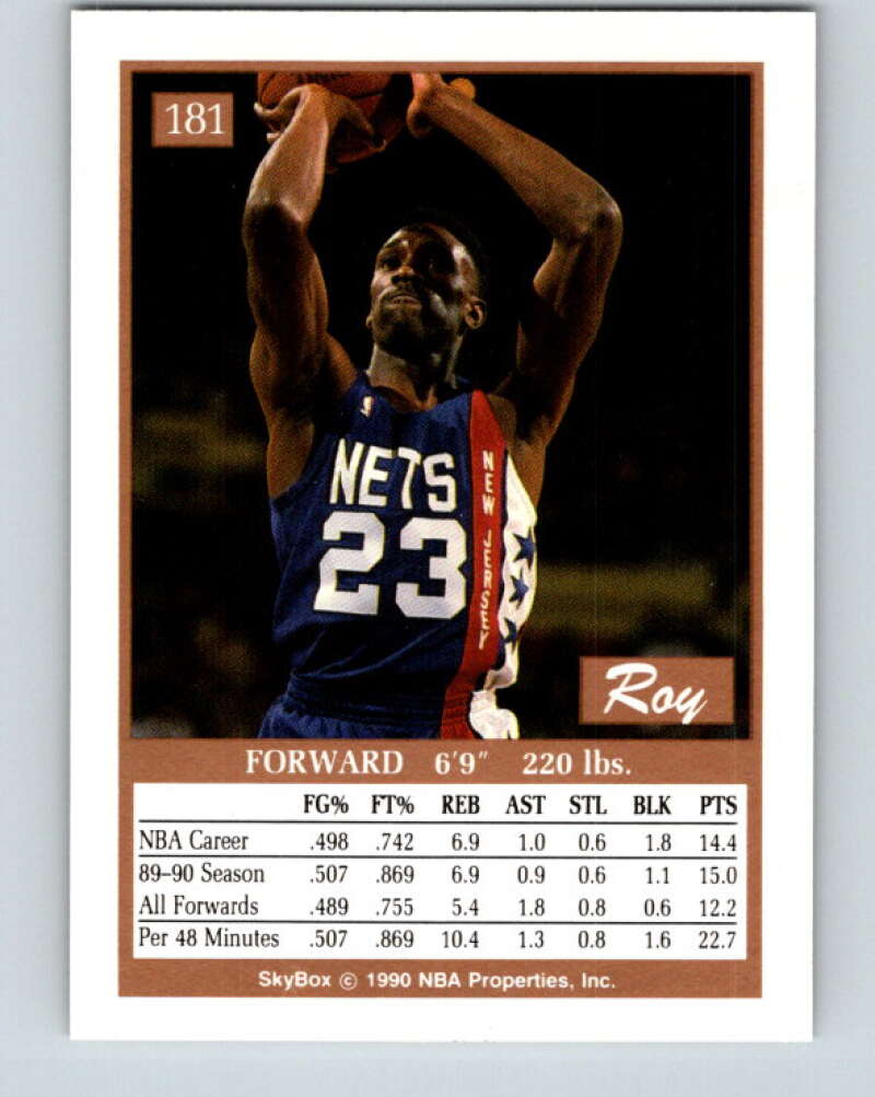 1990-91 SkyBox #181 Roy Hinson Mint New Jersey Nets Image 2