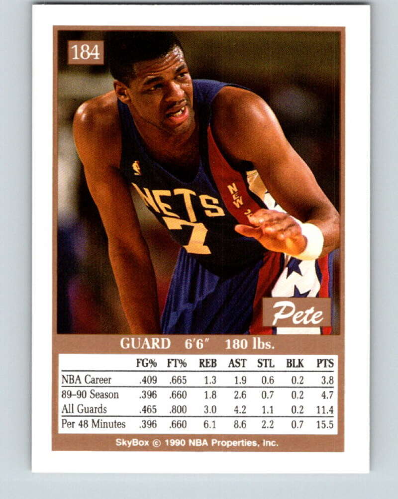 1990-91 SkyBox #184 Pete Myers Mint RC Rookie SP New Jersey Nets Image 2