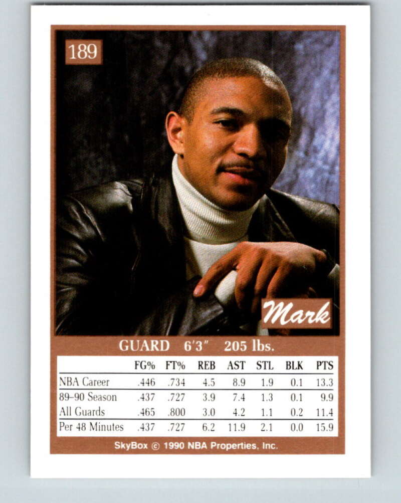 1990-91 SkyBox #189 Mark Jackson Mint New York Knicks Image 2