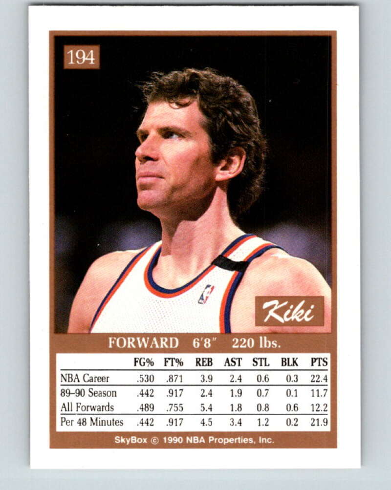 1990-91 SkyBox #194 Kiki Vandeweghe Mint New York Knicks Image 2