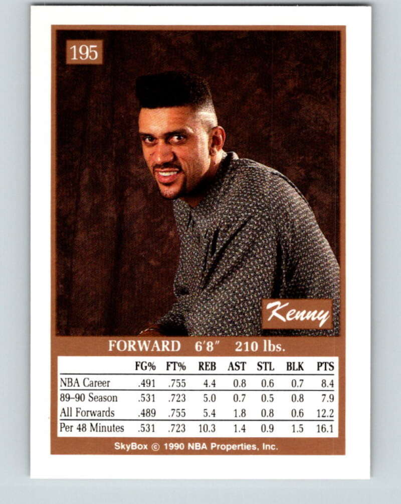 1990-91 SkyBox #195 Kenny Walker Mint New York Knicks  Image 2