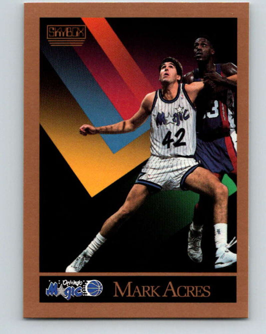 1990-91 SkyBox #198 Mark Acres Mint Orlando Magic  Image 1