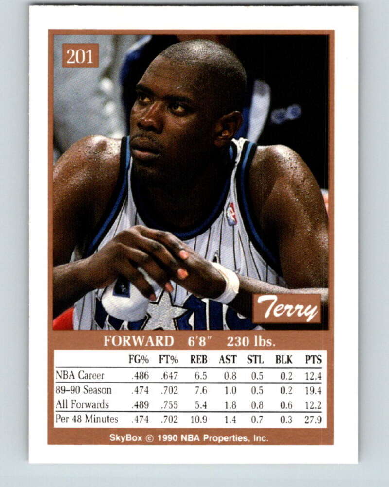 1990-91 SkyBox #201 Terry Catledge Mint Orlando Magic Image 2