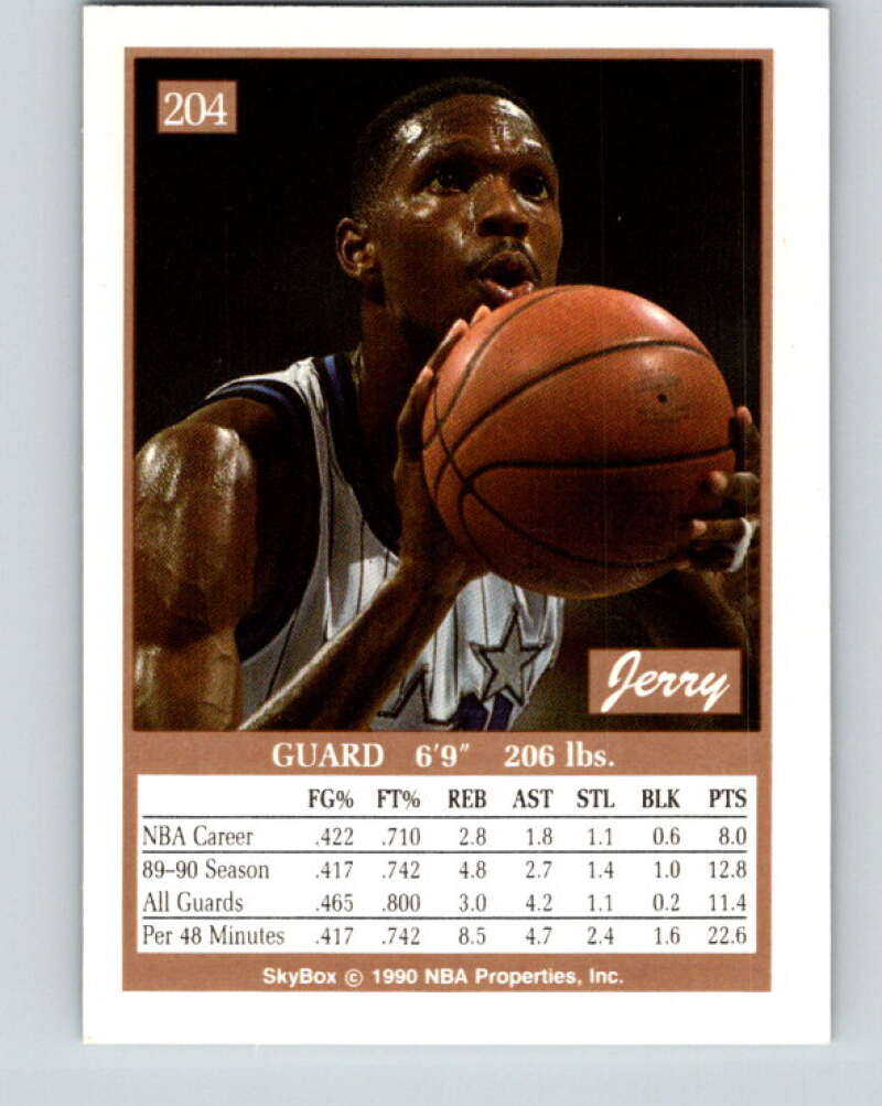 1990-91 SkyBox #204 Jerry Reynolds Mint Orlando Magic Image 2