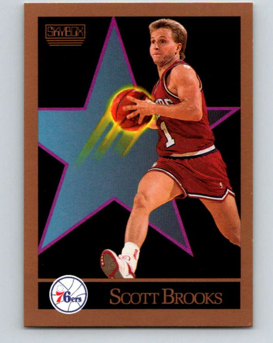 1990-91 SkyBox #212 Scott Brooks Mint SP Philadelphia 76ers  Image 1