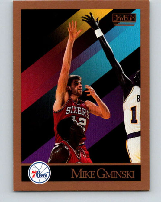 1990-91 SkyBox #215 Mike Gminski Mint Philadelphia 76ers  Image 1