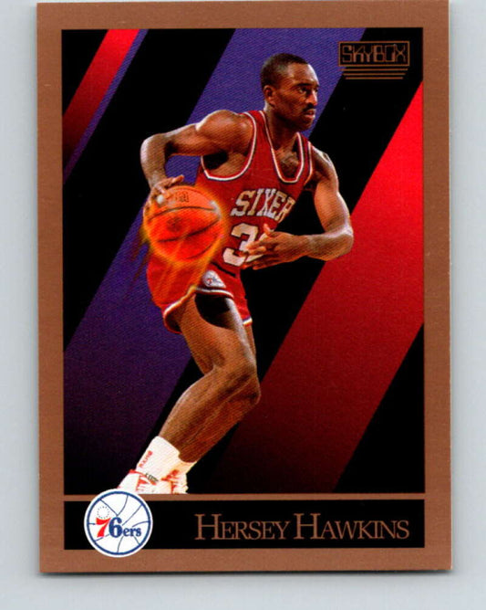 1990-91 SkyBox #216 Hersey Hawkins Mint Philadelphia 76ers  Image 1