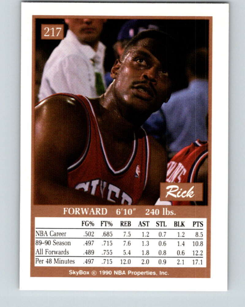 1990-91 SkyBox #217 Rick Mahorn Mint Philadelphia 76ers Image 2