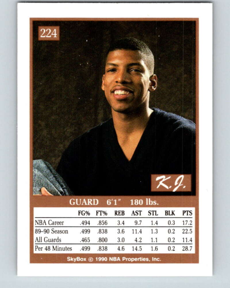 1990-91 SkyBox #224a Kevin Johnson Mint Phoenix Suns Image 2