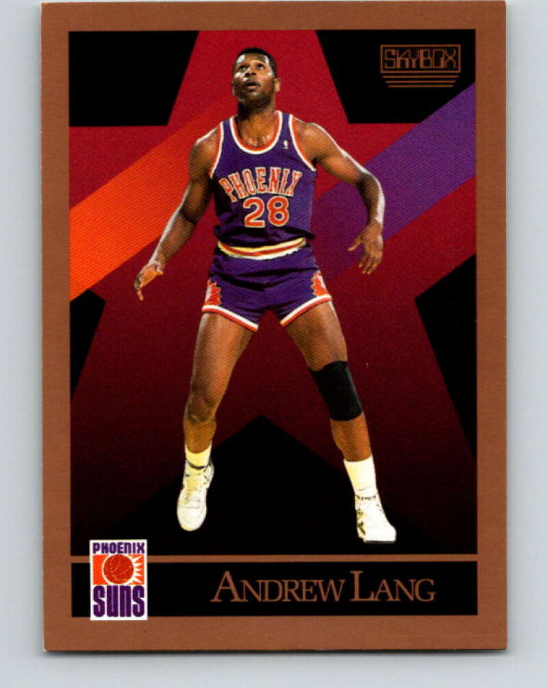 1990-91 SkyBox #225 Andrew Lang Mint RC Rookie Phoenix Suns Image 1