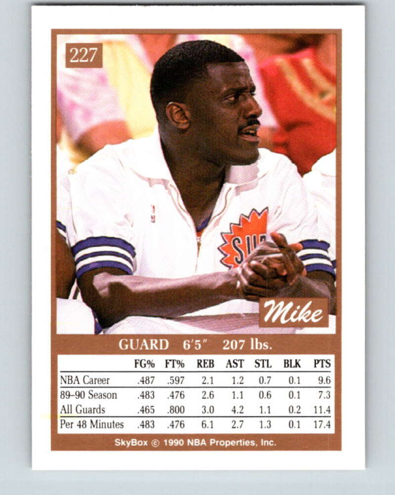 1990-91 SkyBox #227 Mike McGee Mint SP Phoenix Suns Image 2