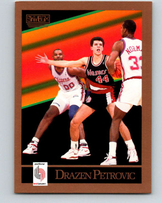 1990-91 SkyBox #237 Drazen Petrovic Mint RC Rookie Portland Trail Blazers  Image 1