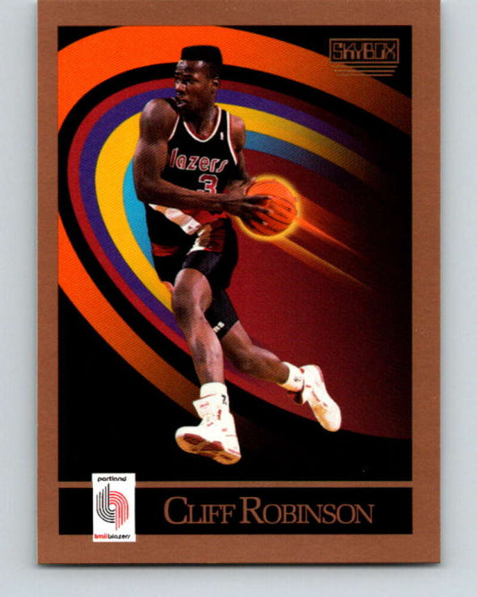 1990-91 SkyBox #239 Clifford Robinson Mint RC Rookie Portland Trail Blazers  Image 1