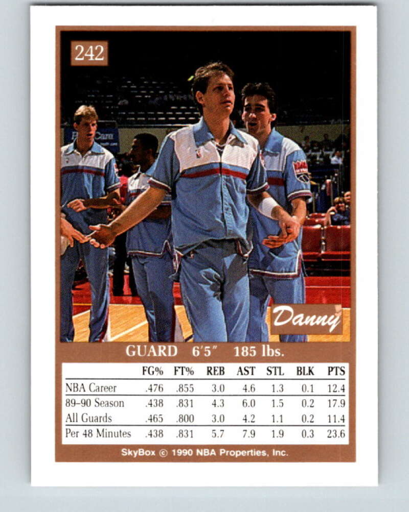 1990-91 SkyBox #242 Danny Ainge Mint SP Sacramento Kings Image 2