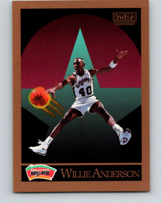 1990-91 SkyBox #252 Willie Anderson Mint San Antonio Spurs  Image 1
