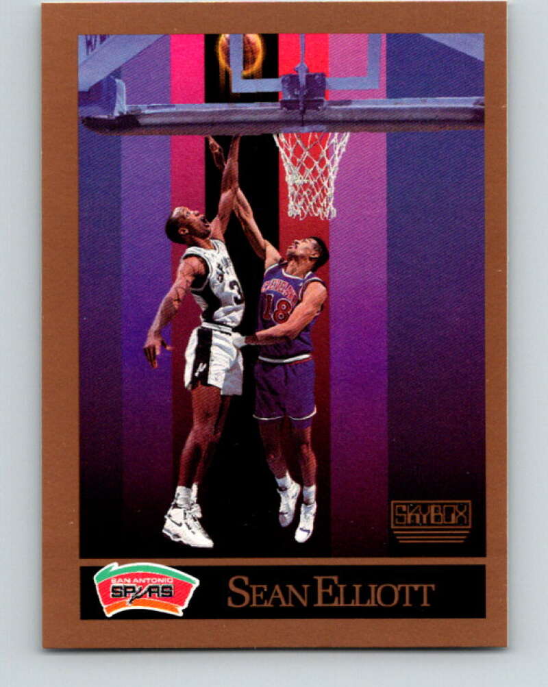 1990-91 SkyBox #256 Sean Elliott Mint RC Rookie San Antonio Spurs Image 1