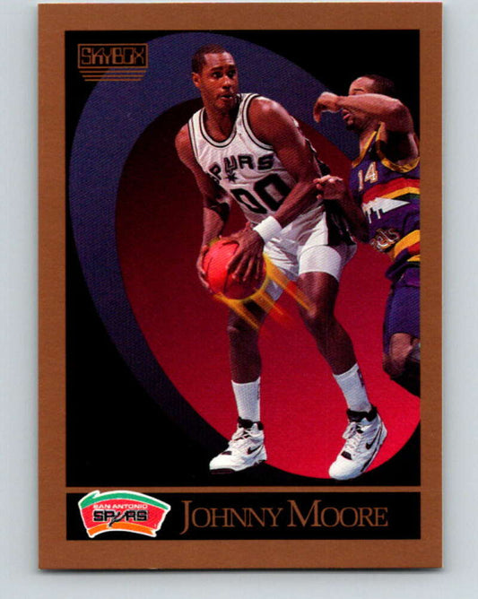 1990-91 SkyBox #258 Johnny Moore Mint SP San Antonio Spurs  Image 1