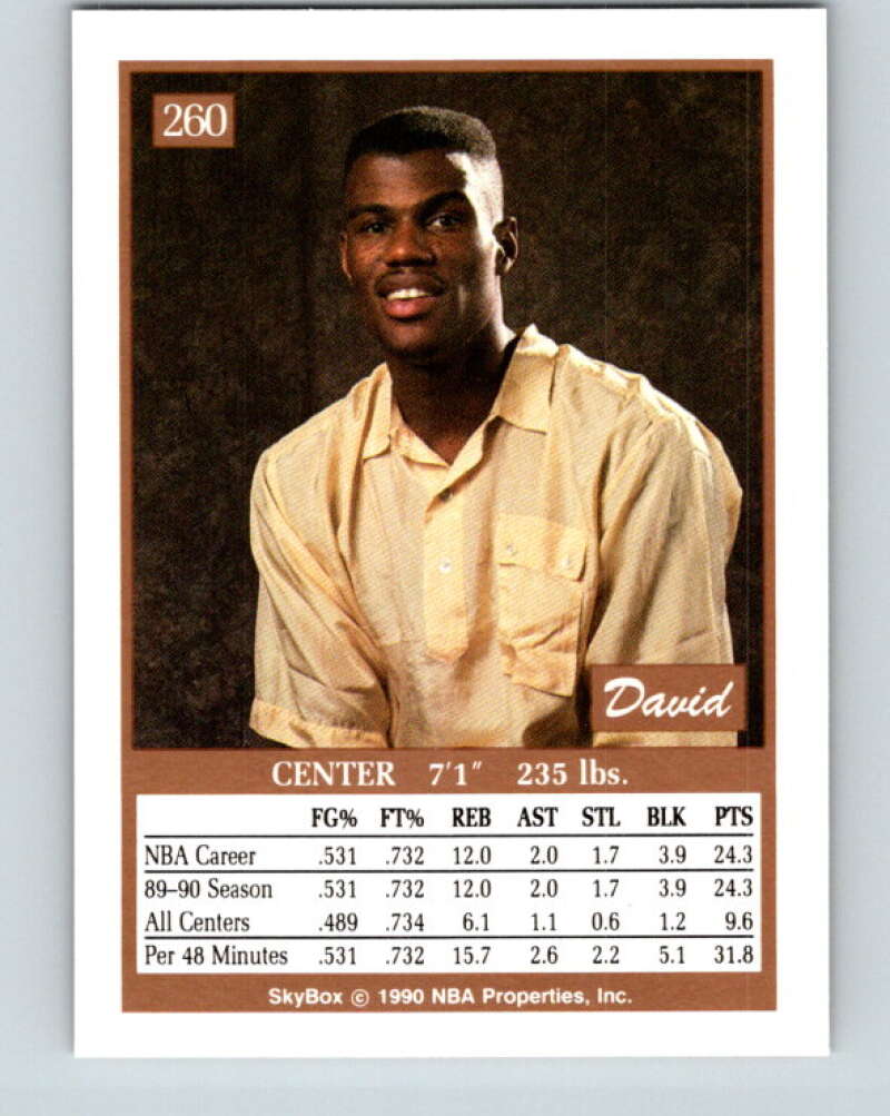 1990-91 SkyBox #260 David Robinson Mint San Antonio Spurs