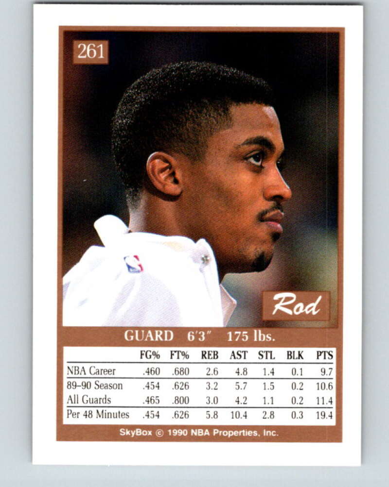 1990-91 SkyBox #261 Rod Strickland Mint San Antonio Spurs Image 2