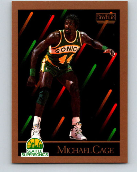 1990-91 SkyBox #264 Michael Cage Mint Seattle SuperSonics  Image 1