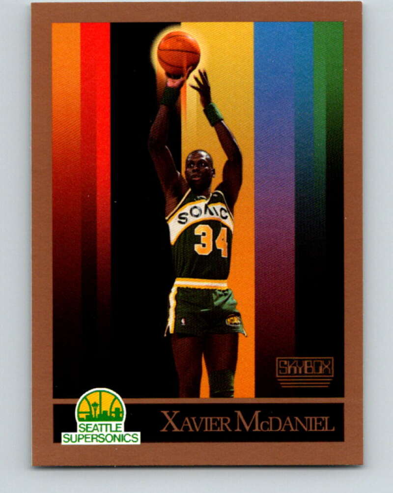 1990-91 SkyBox #269 Xavier McDaniel Mint Seattle SuperSonics Image 1
