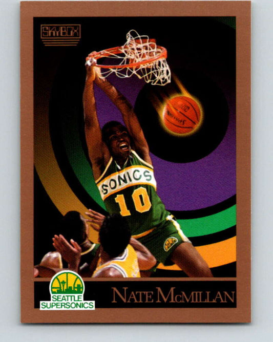 1990-91 SkyBox #271a Nate McMillan/ Mint SP Seattle SuperSonics  Image 1