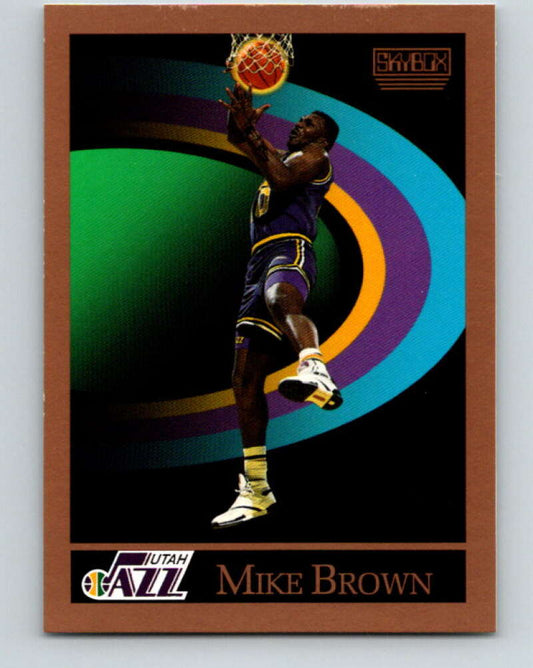 1990-91 SkyBox #275 Mike Brown Mint Utah Jazz  Image 1