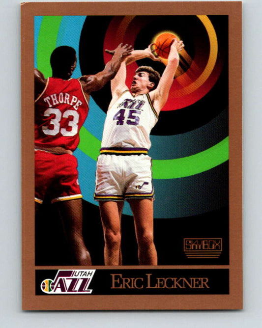 1990-91 SkyBox #281 Eric Leckner Mint SP Utah Jazz  Image 1