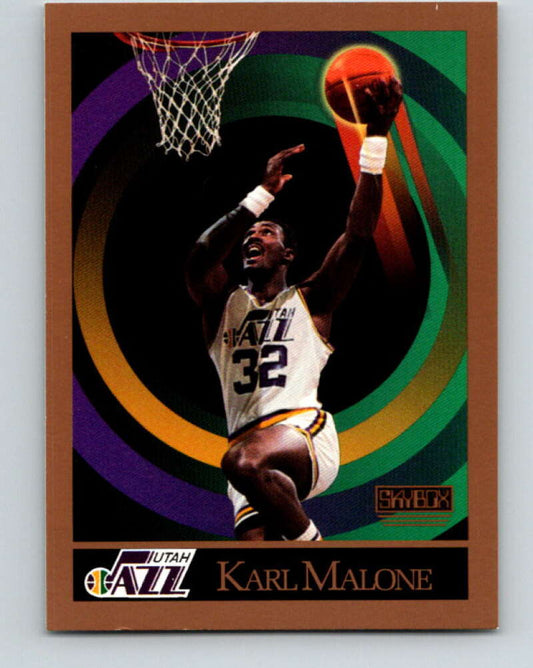 1990-91 SkyBox #282 Karl Malone Mint Utah Jazz  Image 1