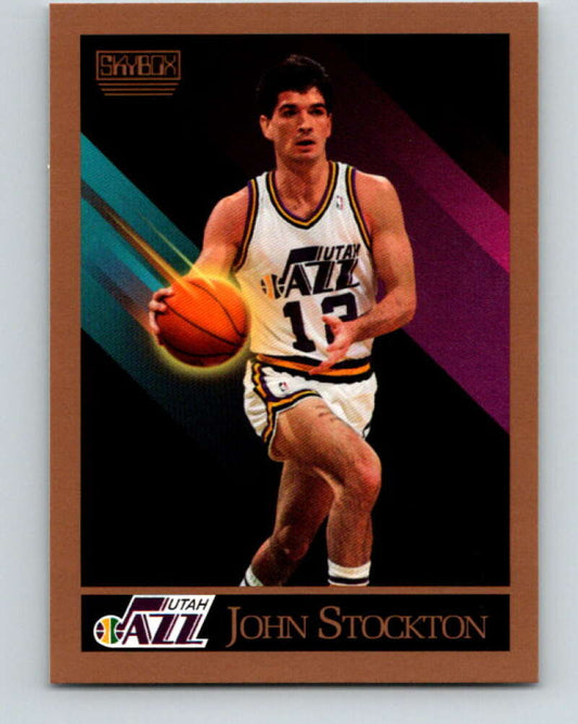 1990-91 SkyBox #284 John Stockton Mint Utah Jazz  Image 1