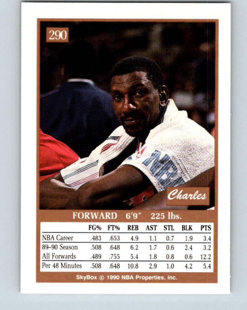 1990-91 SkyBox #290 Charles Jones Mint Washington Bullets Image 2