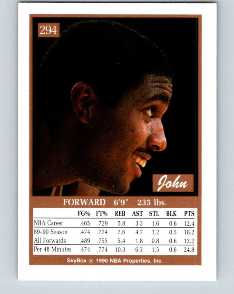 1990-91 SkyBox #294 John Williams Mint Washington Bullets Image 2