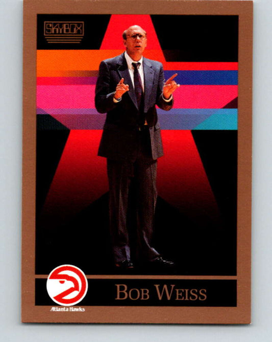 1990-91 SkyBox #301 Bob Weiss CO Mint Atlanta Hawks  Image 1