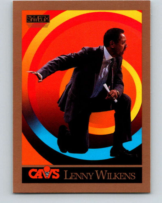 1990-91 SkyBox #305 Lenny Wilkens CO Mint Cleveland Cavaliers  Image 1