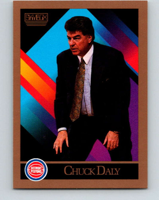 1990-91 SkyBox #308 Chuck Daly CO Mint Detroit Pistons  Image 1