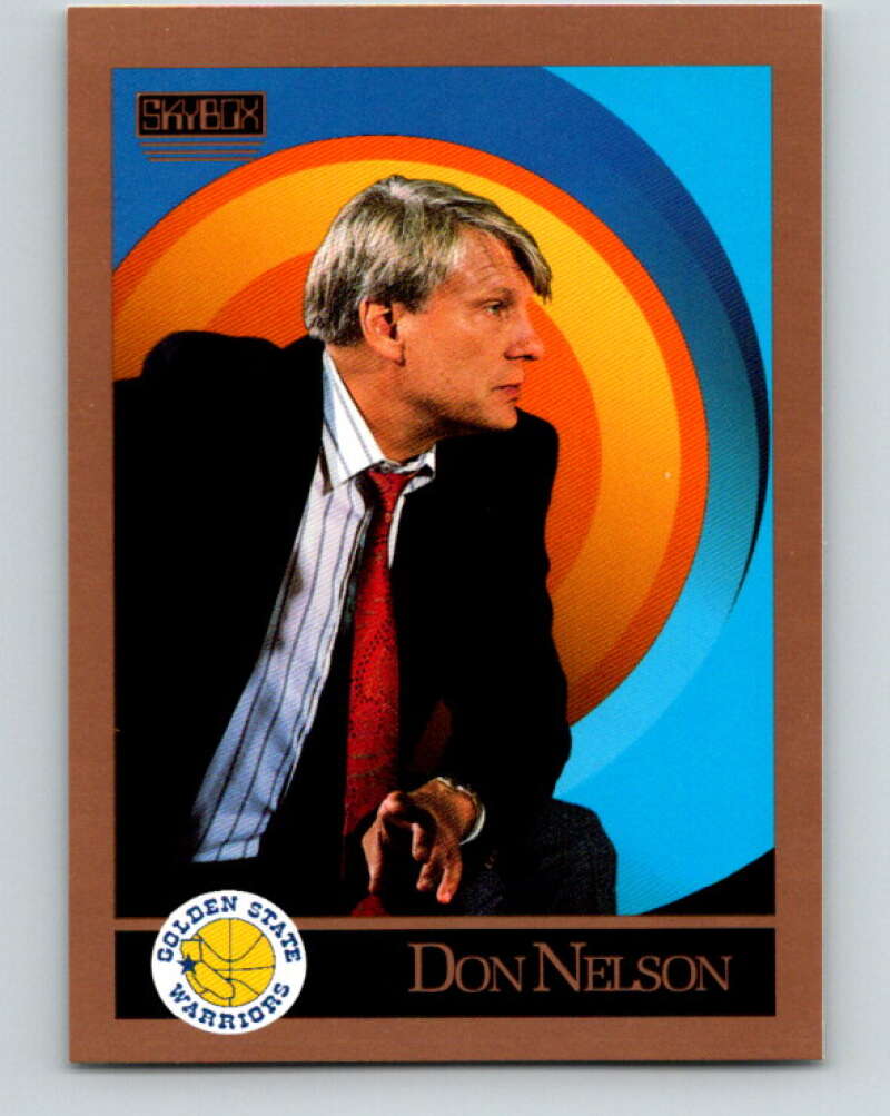 1990-91 SkyBox #309 Don Nelson CO Mint Golden State Warriors Image 1