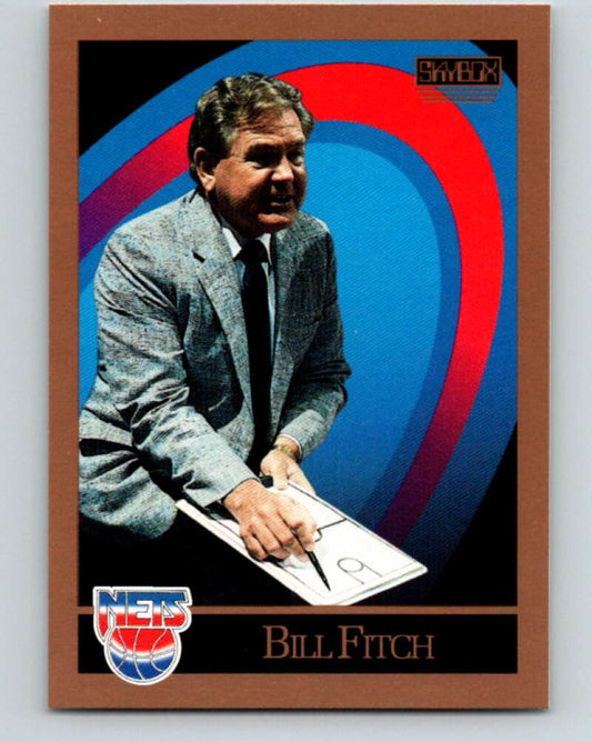 1990-91 SkyBox #317 Bill Fitch CO Mint New Jersey Nets  Image 1