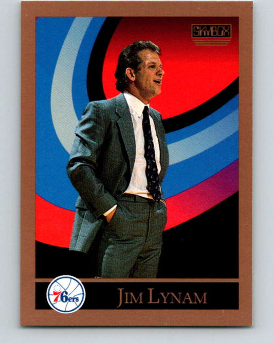 1990-91 SkyBox #320 Jim Lynam CO Mint Philadelphia 76ers  Image 1