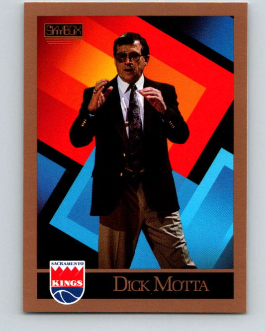 1990-91 SkyBox #323 Dick Motta CO Mint Sacramento Kings  Image 1