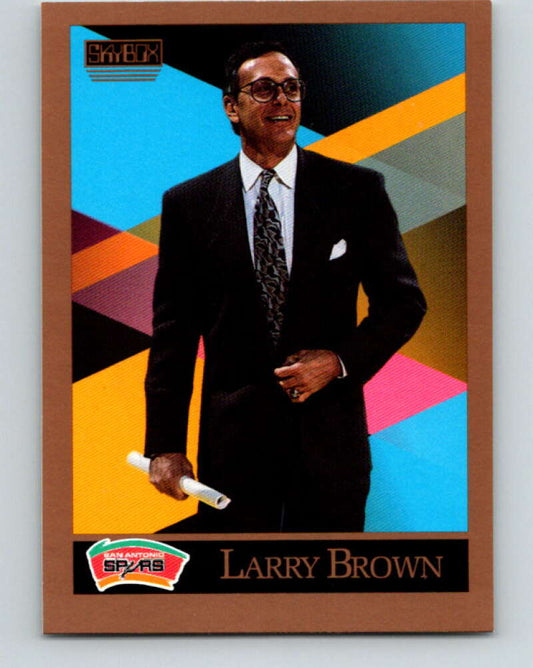 1990-91 SkyBox #324 Larry Brown CO Mint San Antonio Spurs  Image 1