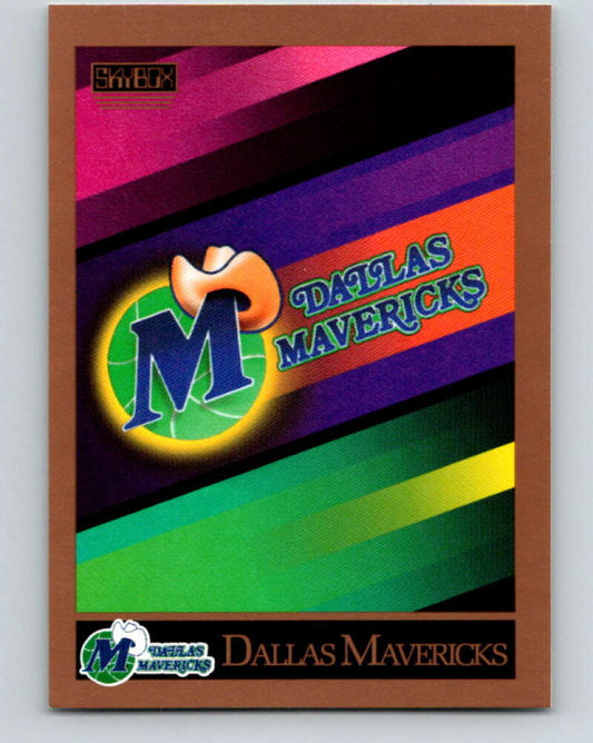 1990-91 SkyBox #333 Dallas Mavericks TC Mint Dallas Mavericks  Image 1