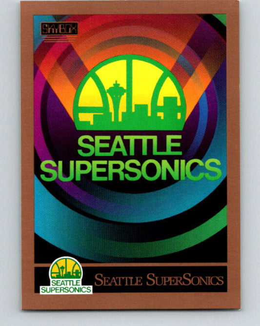 1990-91 SkyBox #352 Seattle SuperSonics TC Mint Seattle SuperSonics  Image 1
